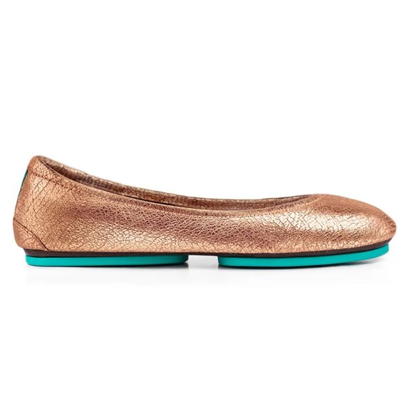 Tieks Rose Gold Glam Leather Ballet Flats – Size 7 - Picture 2 of 9